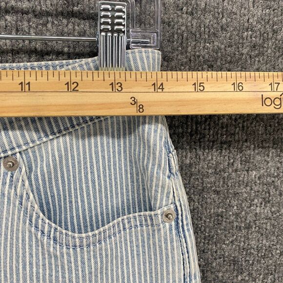 J Crew Mercantile Jeans Womens 27 Blue Striped Skinny High Rise Nautical Preppy - Picture 8 of 10